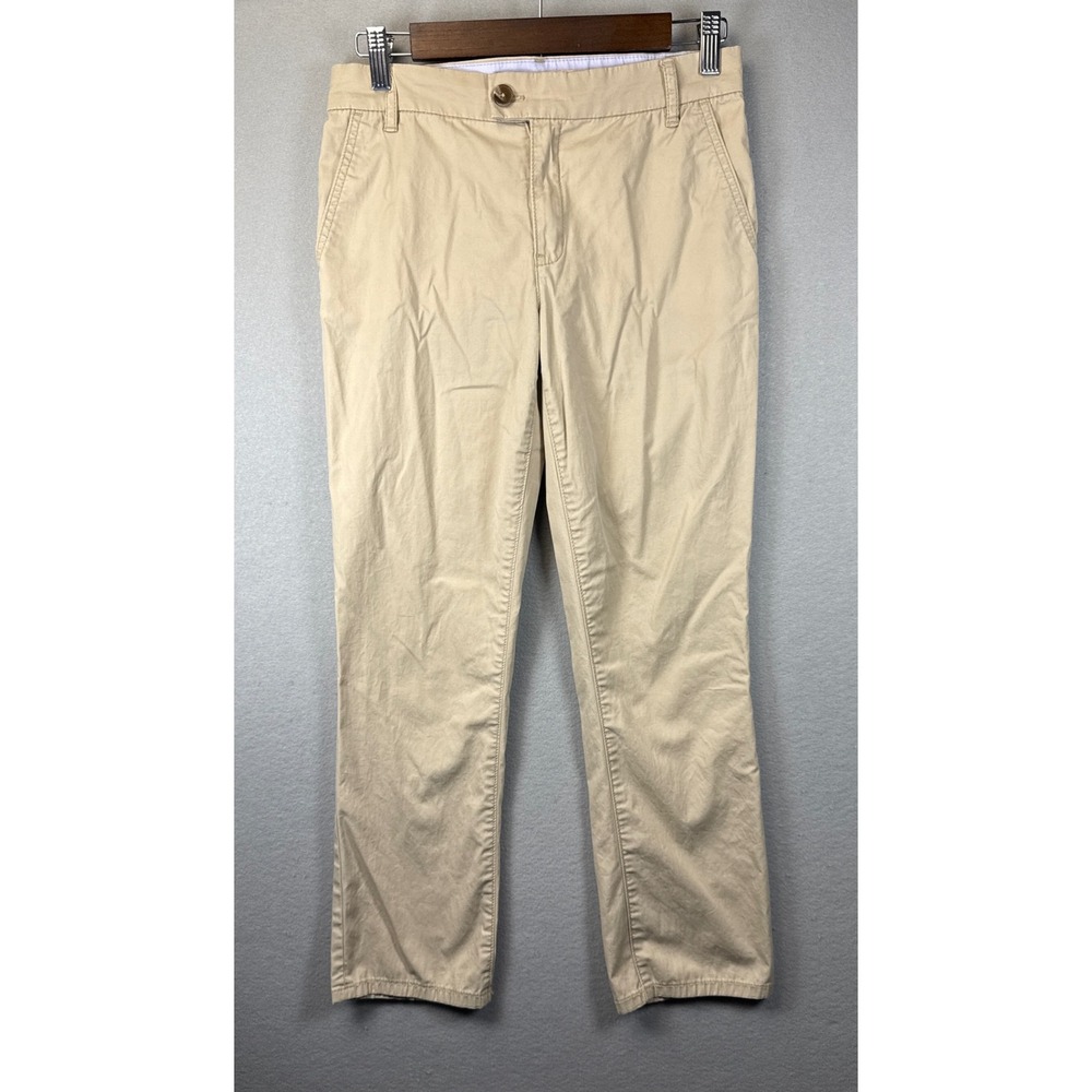 Tory Burch Women Beige Chino Pants Size 24 Cotton Blend Casual 28x27 Career Prep